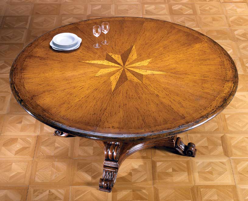 Dining Room Table With Sunburst On It