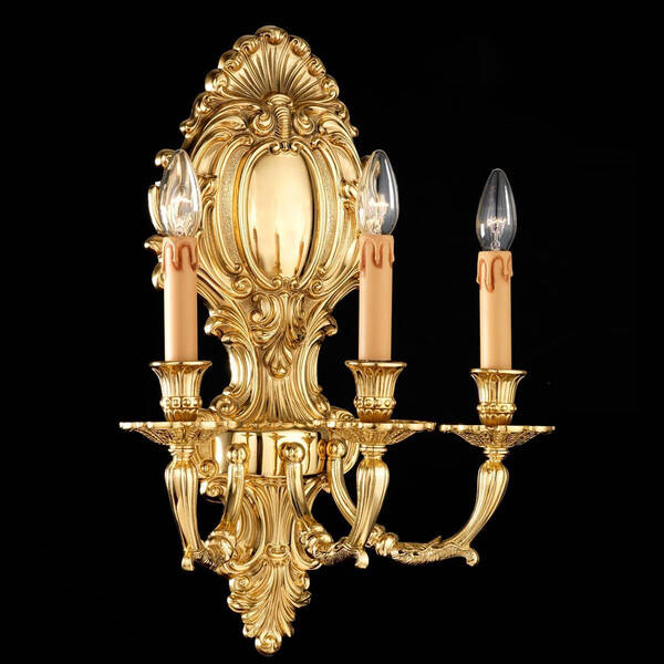 BL-152WS Three-Light Baroque Wall Sconce