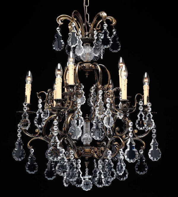 BL-179 Nine-Light Rococo Crystal Chandelier