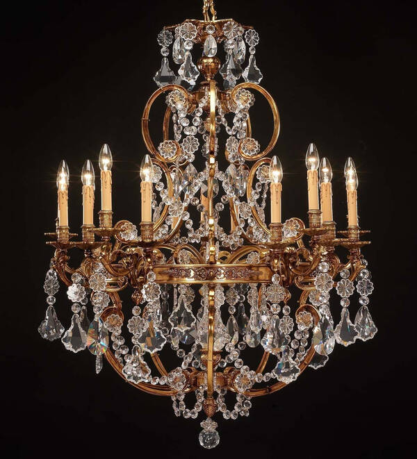 BL-203 15-Light Rococo Crystal Chandelier