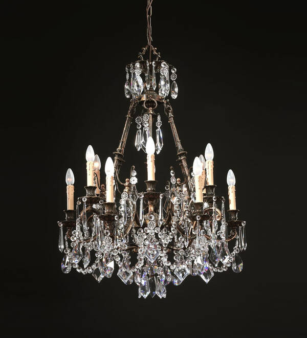 BL-209 12-Light Crystal Chandelier