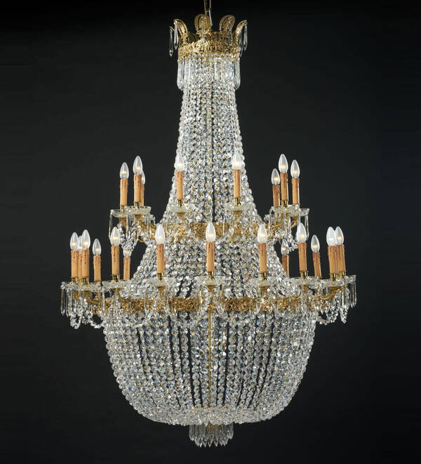 BL-222 28-Light Majestic Empire Crystal Chandelier