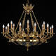 BL-357 Empire Chandelier with Black Shades